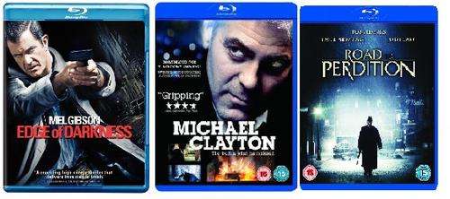 3 x Thriller/Suspense Movie Bundle (Michael Clayton/Edge of Darkness/Road to Perdition) [Blu-ray]